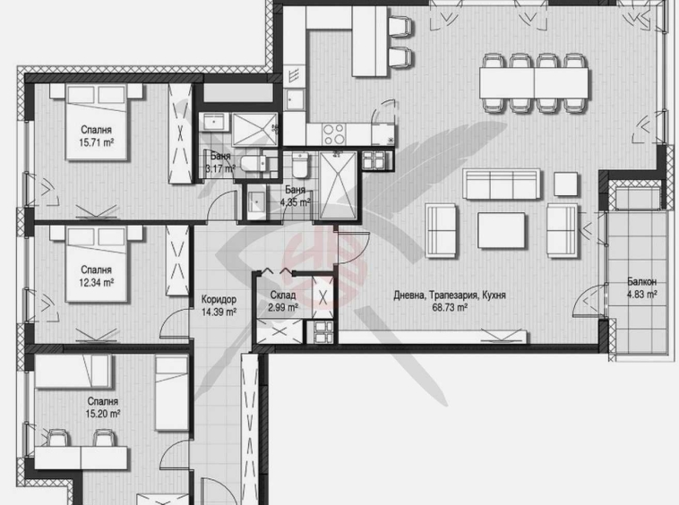 Четиристаен апартамент в София, Витоша - 204 кв.м за 2697 €/кв.м - Снимка #1