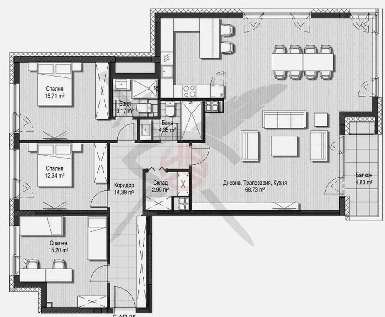 Четиристаен апартамент в София, Витоша - 204 кв.м за 2697 €/кв.м - Снимка #1