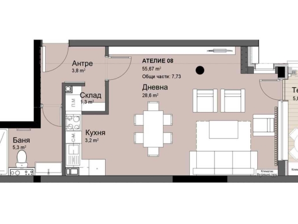Едностаен апартамент в София, Красно село - 63 кв.м за 1440 €/кв.м - Снимка #1