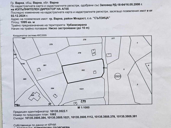 Парцел в Варна, м-т Сълзица - 1095 кв.м за 50 €/кв.м - Снимка #1