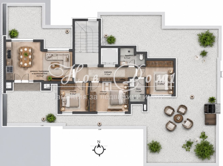 Четиристаен апартамент в София, Дървеница - 271 кв.м за 941 €/кв.м - Снимка #1