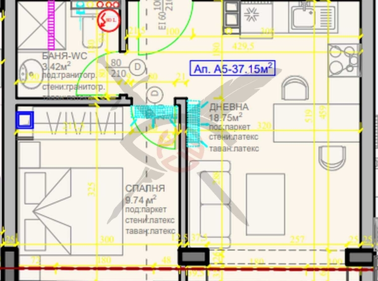 Двустаен апартамент в Варна, Гръцка махала - 45 кв.м за 3323 €/кв.м - Снимка #1