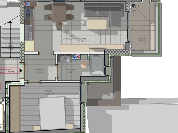 Двустаен апартамент в Стара Загора, Център - 65 кв.м за 1231 €/кв.м - Снимка #1