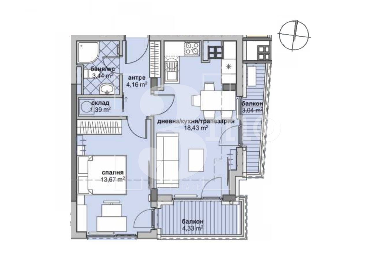 Двустаен апартамент в София, Люлин 6 - 70 кв.м за 1457 €/кв.м - Снимка #1