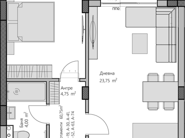 Двустаен апартамент в Пловдив, Христо Смирненски - 72 кв.м за 749 €/кв.м - Снимка #1