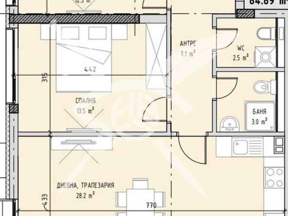 Тристаен апартамент в София, Малинова долина - 102 кв.м за 1648 €/кв.м - Снимка #1