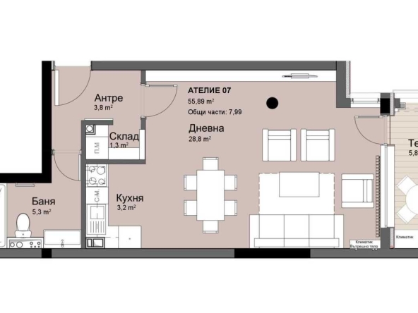 Едностаен апартамент в София, Красно село - 64 кв.м за 1418 €/кв.м - Снимка #1