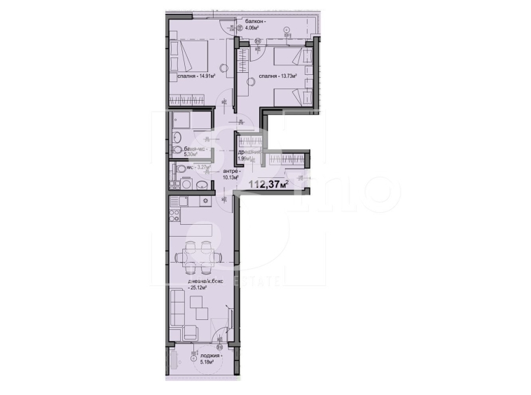 Тристаен апартамент в София, Люлин 5 - 112 кв.м за 1359 €/кв.м - Снимка #1