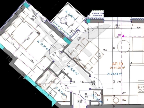 Двустаен апартамент в Бургас, Братя Миладинови - 72 кв.м за 770 €/кв.м - Снимка #1