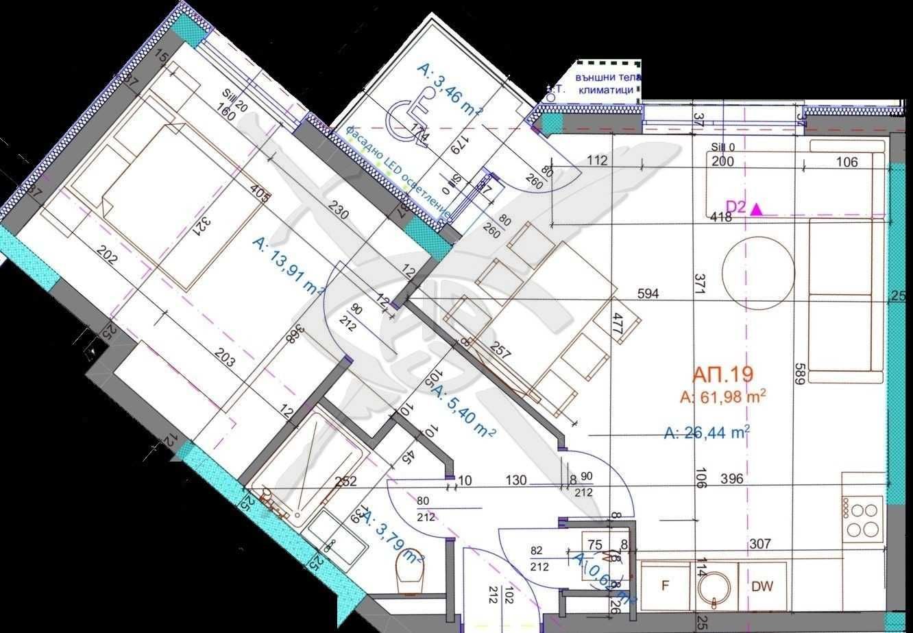 Двустаен апартамент в Бургас, Братя Миладинови - 72 кв.м за 1510 €/кв.м - Снимка #1