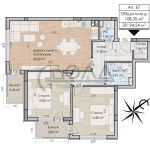 Тристаен апартамент в София, Обеля 1 - 99 кв.м за 1350 €/кв.м - Снимка #1