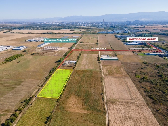 Парцел в Пловдив, Индустриална зона - Север - 8573 кв.м за 14 €/кв.м - Снимка #1