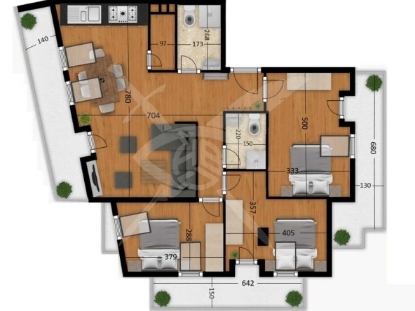 Четиристаен апартамент в София, Враждебна - 157 кв.м за 1499 €/кв.м - Снимка #1