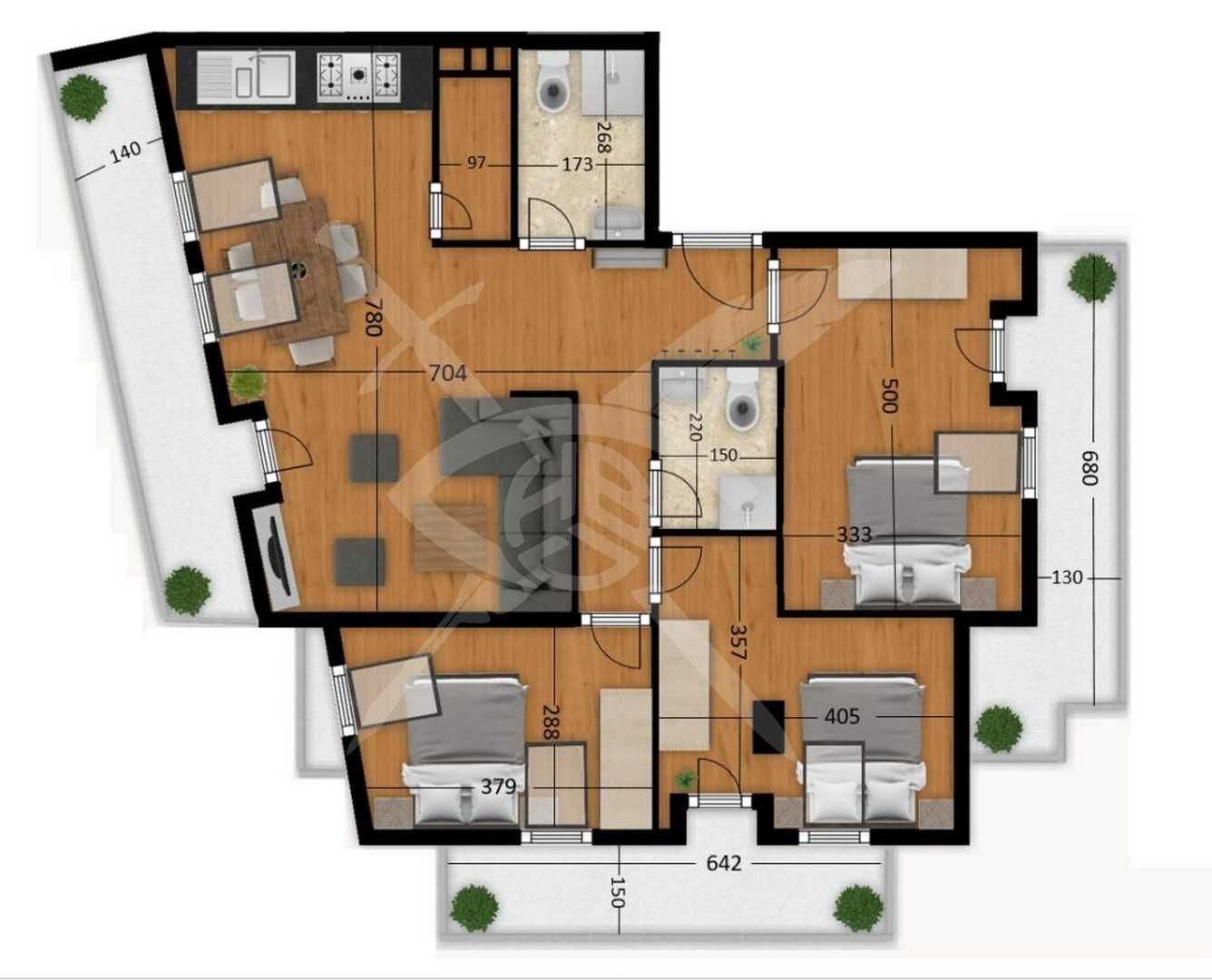 Четиристаен апартамент в София, Враждебна - 157 кв.м за 1499 €/кв.м - Снимка #1