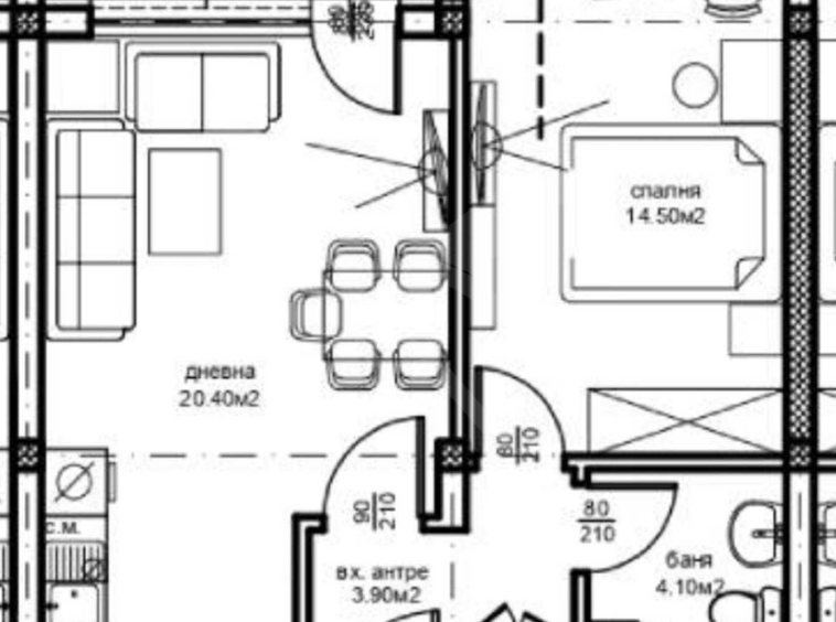 Двустаен апартамент в Пловдив, Южен - 65 кв.м за 1062 €/кв.м - Снимка #1