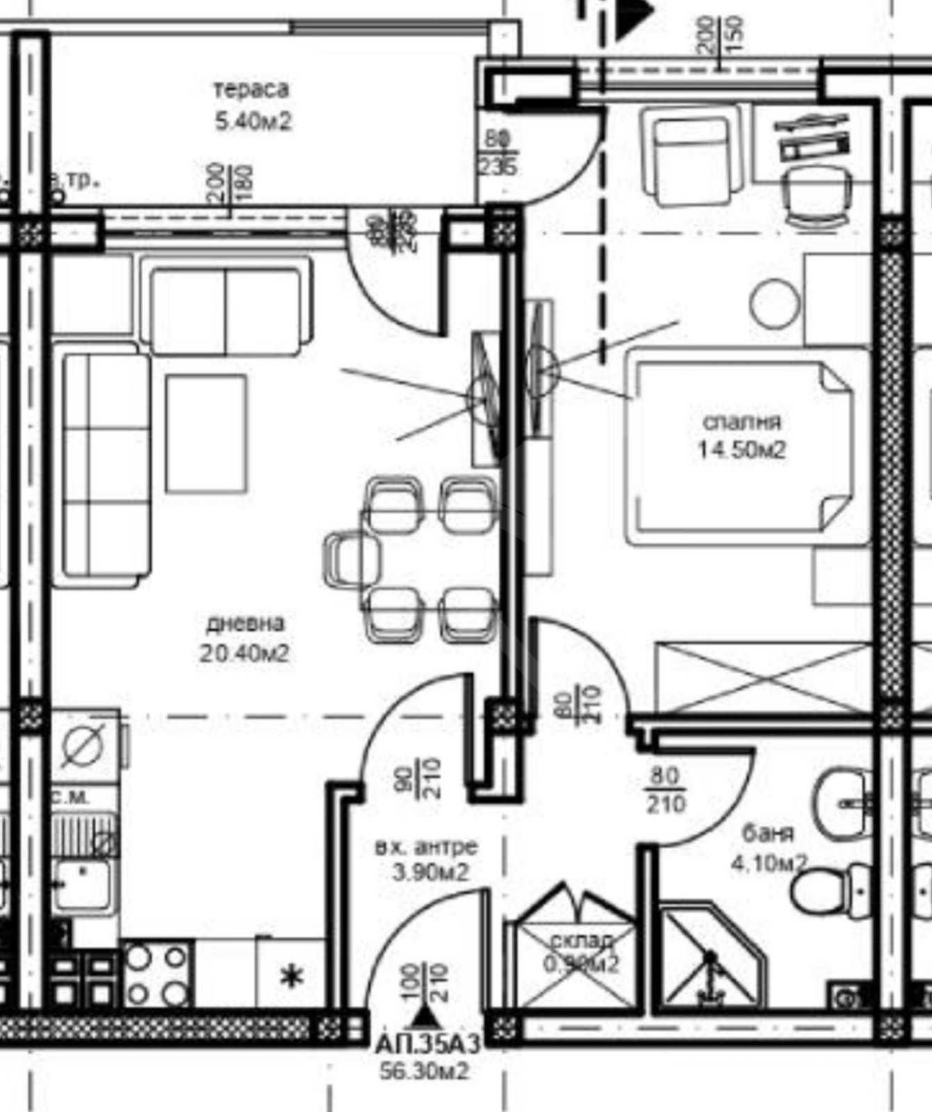 Двустаен апартамент в Пловдив, Южен - 65 кв.м за 1062 €/кв.м - Снимка #1