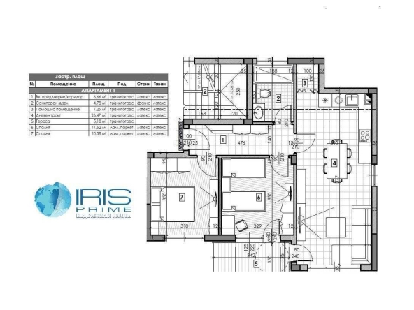 Тристаен апартамент в Шумен, Военно училище - 90 кв.м за 1508 €/кв.м - Снимка #1