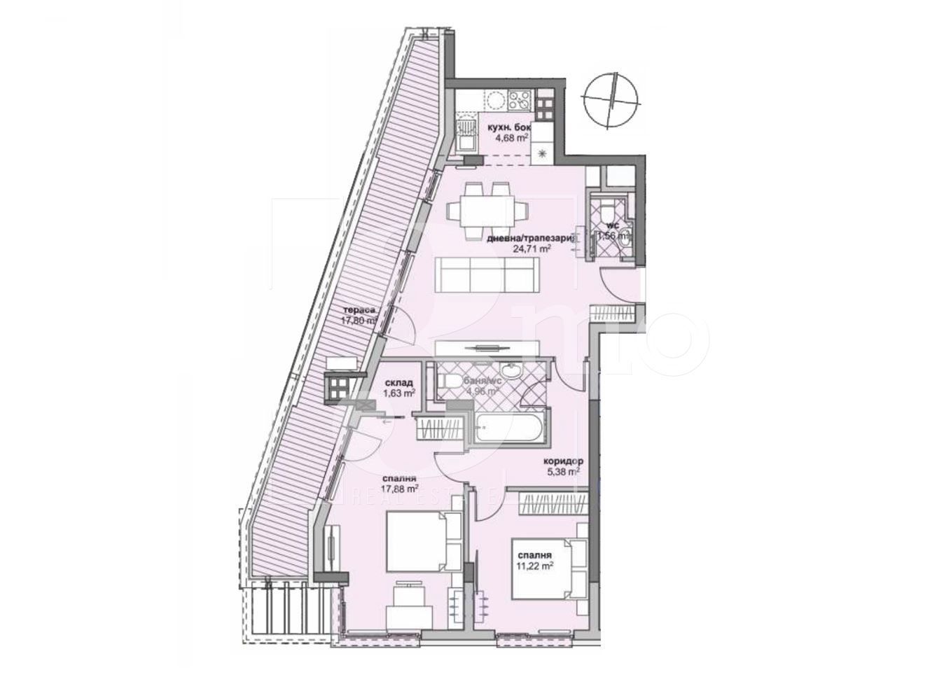 Тристаен апартамент в София, Люлин 6 - 125 кв.м за 1403 €/кв.м - Снимка #1