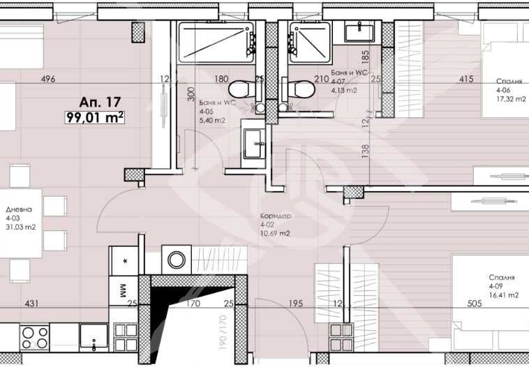 Тристаен апартамент в Пловдив, Остромила - 111 кв.м за 1488 €/кв.м - Снимка #1