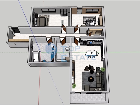 Тристаен апартамент в Велико Търново, Бузлуджа - 113 кв.м за 1054 €/кв.м - Снимка #1