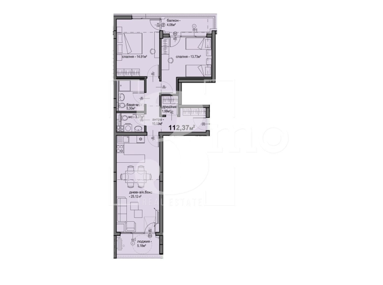 Тристаен апартамент в София, Люлин 5 - 122 кв.м за 1210 €/кв.м - Снимка #1