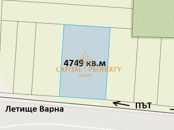 Парцел в Аксаково - 4749 кв.м за 11 €/кв.м - Снимка #1