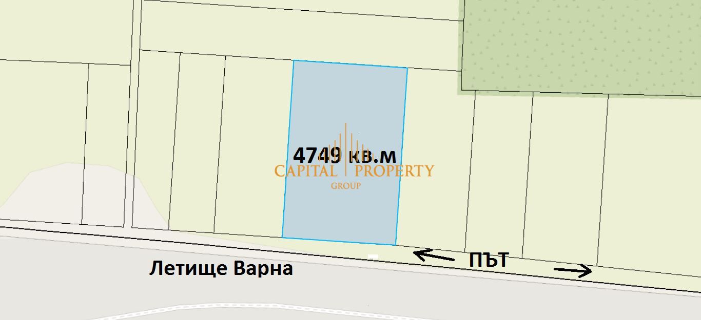 Парцел в Аксаково - 4749 кв.м за 11 €/кв.м - Снимка #1