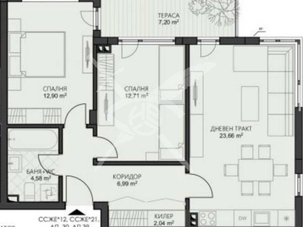 Тристаен апартамент в Варна, Владислав Варненчик - 90 кв.м за 962 €/кв.м - Снимка #1