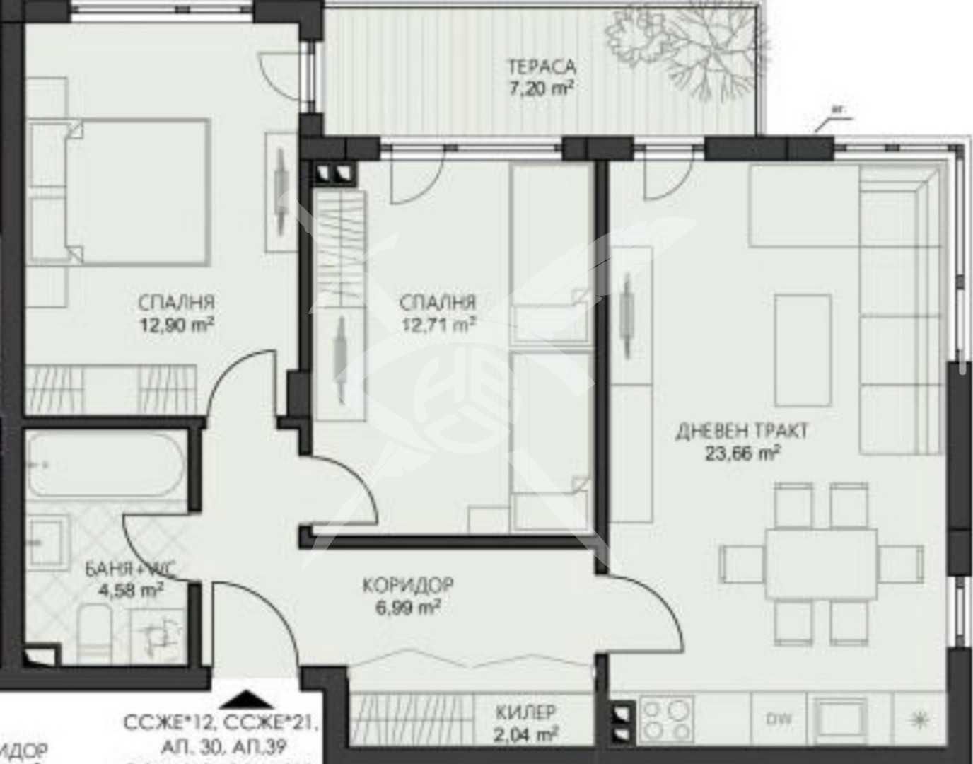 Тристаен апартамент в Варна, Владислав Варненчик - 90 кв.м за 962 €/кв.м - Снимка #1