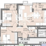 Тристаен апартамент в Бургас, Меден рудник - зона А - 90 кв.м за 1000 €/кв.м - Снимка #1