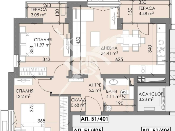 Тристаен апартамент в Бургас, Меден рудник - зона А - 90 кв.м за 1000 €/кв.м - Снимка #1