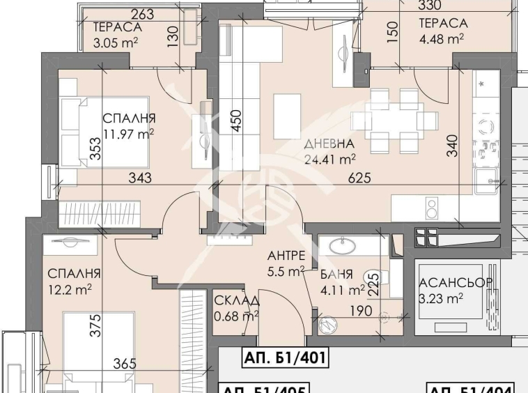 Тристаен апартамент в Бургас, Меден рудник - зона А - 90 кв.м за 1000 €/кв.м - Снимка #1