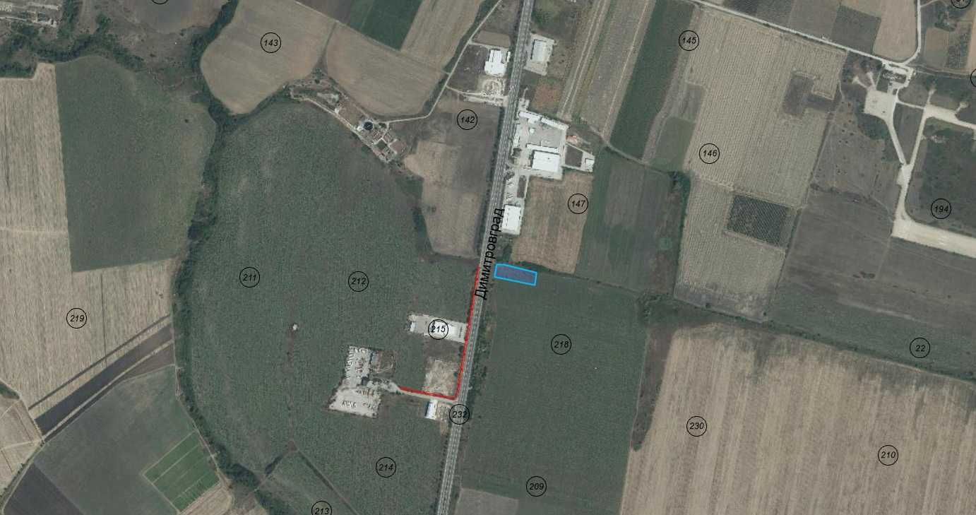 Парцел в Хасково, Промишлена зона - Север - 5000 кв.м за 16 €/кв.м - Снимка #1
