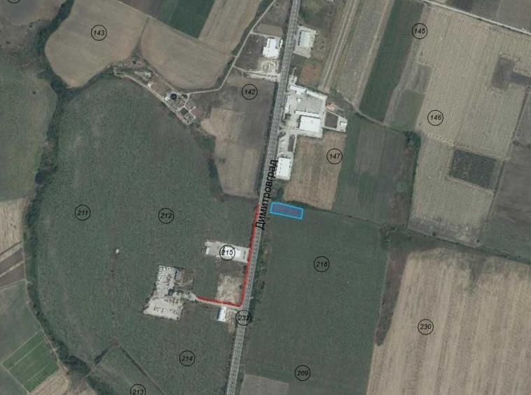 Парцел в Хасково, Промишлена зона - Север - 5000 кв.м за 16 €/кв.м - Снимка #1