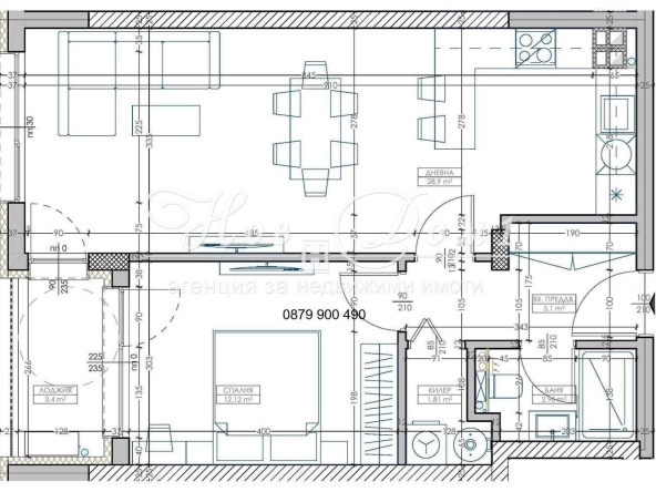 Двустаен апартамент в Варна, Младост 2 - 75 кв.м за 1214 €/кв.м - Снимка #1