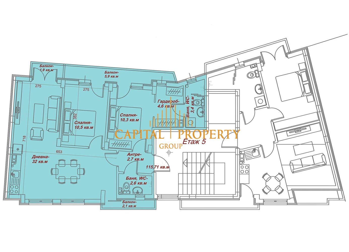 Тристаен апартамент в Варна, Център - 11571 кв.м за 14 €/кв.м - Снимка #1