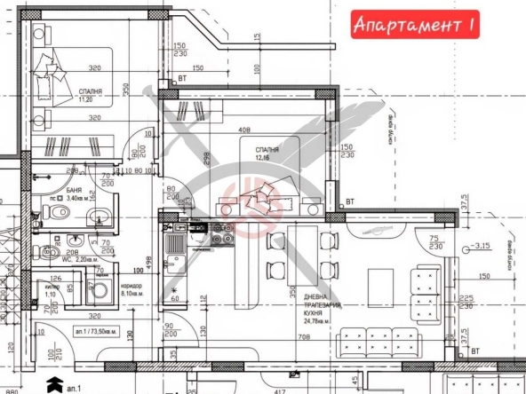 Тристаен апартамент в София, Карпузица - 101 кв.м за 1121 €/кв.м - Снимка #1