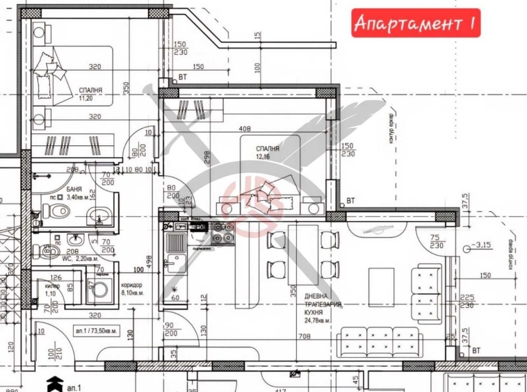 Тристаен апартамент в София, Карпузица - 101 кв.м за 1121 €/кв.м - Снимка #1