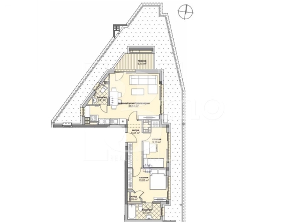 Тристаен апартамент в София, Люлин 6 - 102 кв.м за 1562 €/кв.м - Снимка #1