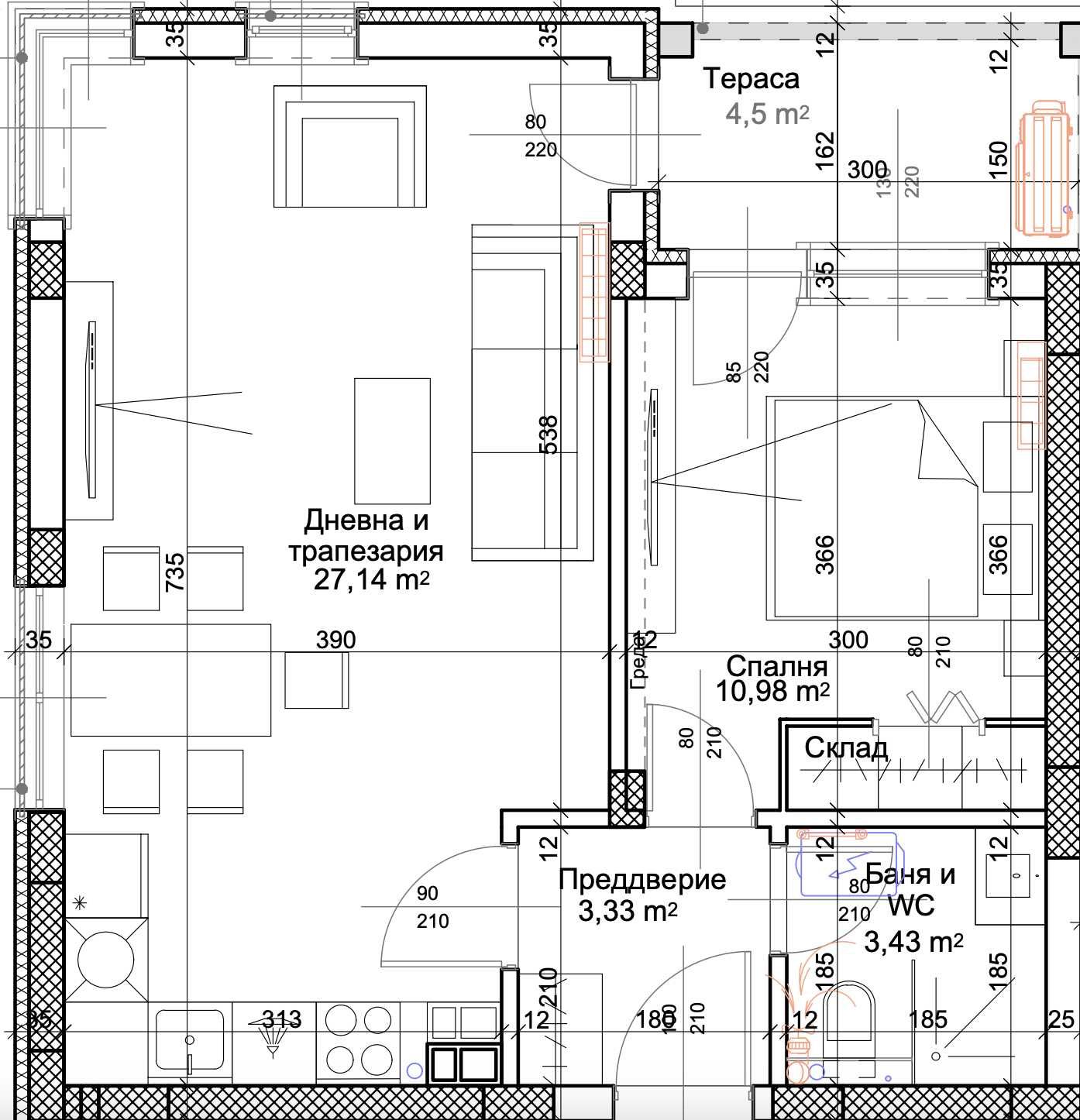 Двустаен апартамент в Пловдив, Остромила - 60 кв.м за 1250 €/кв.м - Снимка #1