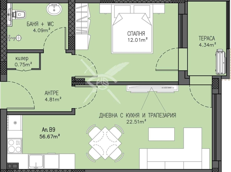 Дава се под наем Двустаен апартамент в Пловдив, Беломорски - 64 кв.м за 129671.07 € - Снимка #1