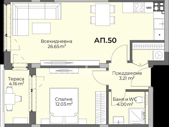 Двустаен апартамент в Пловдив, Христо Смирненски - 74 кв.м за 1311 €/кв.м - Снимка #1