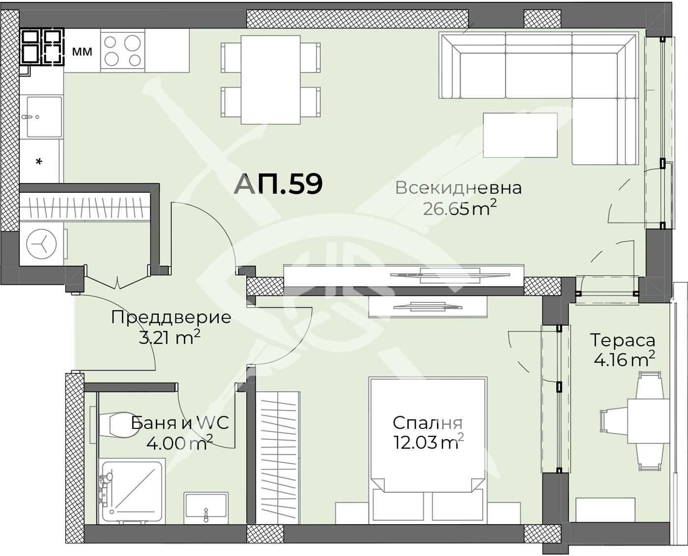 Дава се под наем Двустаен апартамент в Пловдив, Христо Смирненски - 75 кв.м за 105210 € - Снимка #1