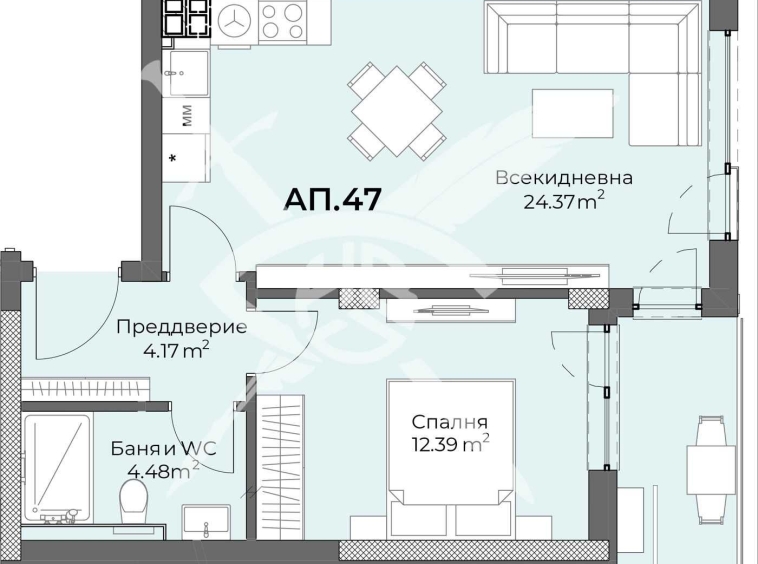 Дава се под наем Двустаен апартамент в Пловдив, Христо Смирненски - 75 кв.м за 104776 € - Снимка #1