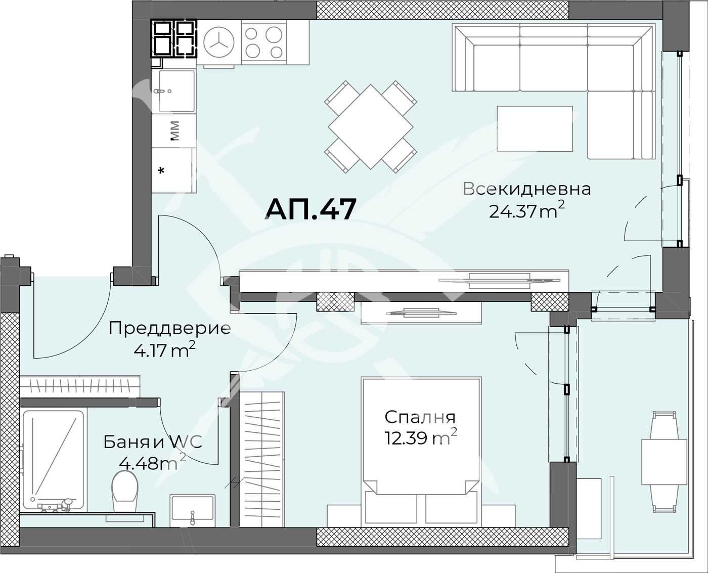 Дава се под наем Двустаен апартамент в Пловдив, Христо Смирненски - 75 кв.м за 104776 € - Снимка #1