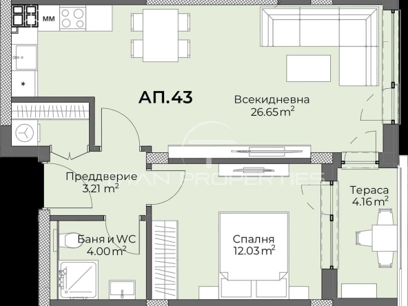 Двустаен апартамент в Пловдив, Христо Смирненски - 74 кв.м за 1414 €/кв.м - Снимка #1
