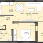 Двустаен апартамент в Пловдив, Остромила - 59 кв.м за 704 €/кв.м - Снимка #1