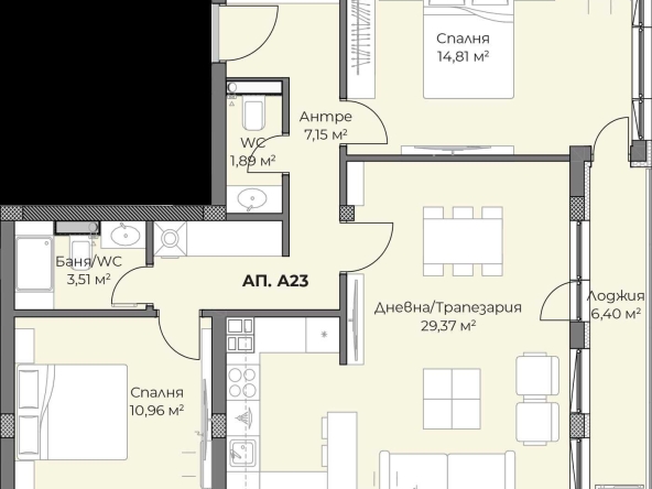 Тристаен апартамент в Пловдив, Христо Смирненски - 112 кв.м за 1509 €/кв.м - Снимка #1