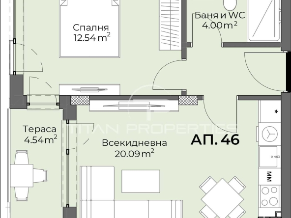 Двустаен апартамент в Пловдив, Христо Смирненски - 65 кв.м за 1454 €/кв.м - Снимка #1