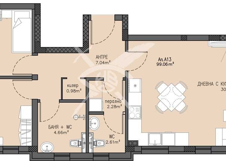 Тристаен апартамент в Берковица - 112 кв.м за 1518 €/кв.м - Снимка #1
